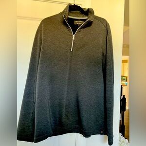 Men’s Banana Republic Large 1/4 Zip Mock Neck Long Sleeve w/ Polartec. Dark Gray